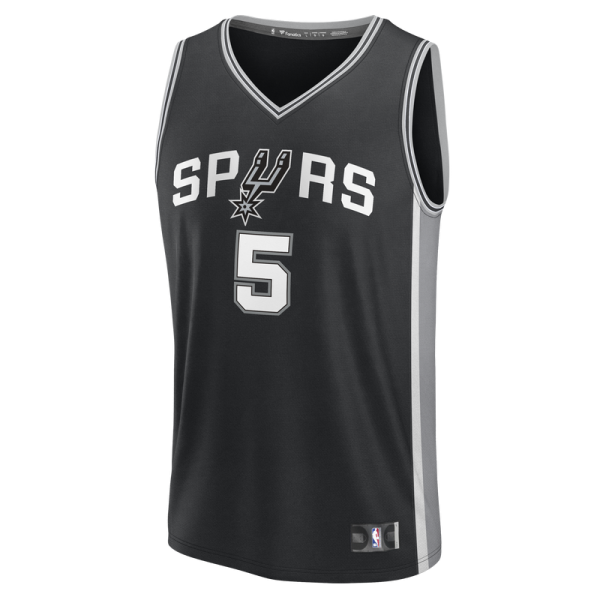Подростковая San Antonio Spurs Stephon Castle Fanatics Black Fast Break Jersey - Icon Edition