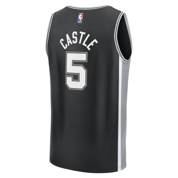 Подростковая San Antonio Spurs Stephon Castle Fanatics Black Fast Break Jersey - Icon Edition