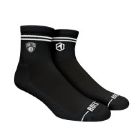 Unisex Brooklyn Nets Rock Em Black Casual Stripe Quarter-Length Socks