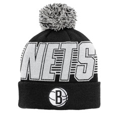 Детская шапка с помпоном Brooklyn Nets Outerstuff Black Cuffed