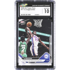 Карточка VJ Edgecombe Philadelphia 76ers 2025-26 Topps Now 34 Points Sets 76ers Rookie Record in NBA Debut #11 CGC Authenticated 10