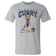 Футболка Golden State Warriors Stephen Curry 500 Level Heather Gray Hardwood Comic