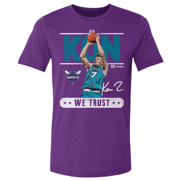 Футболка Charlotte Hornets Kon Knueppel 500 Level Purple Trust