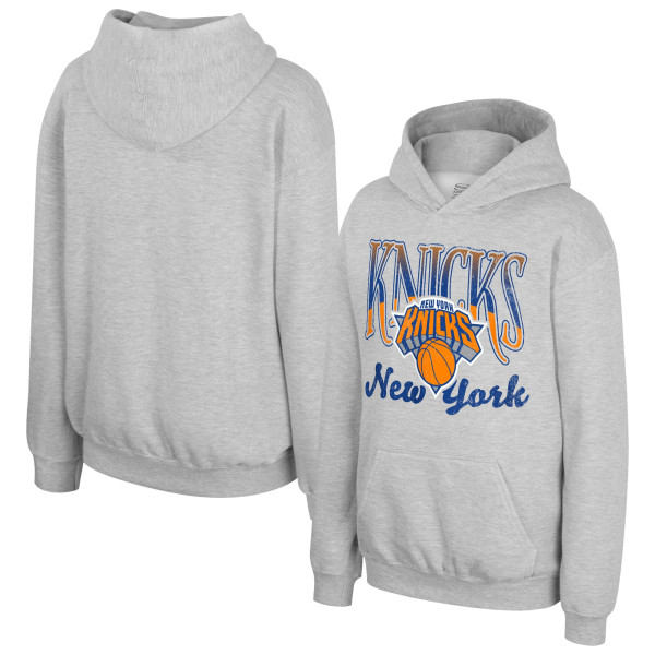 Подростковая New York Knicks Stadium Essentials Heather Gray Sky High Hoodie