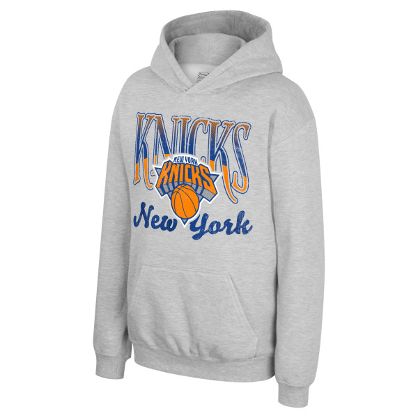Подростковая New York Knicks Stadium Essentials Heather Gray Sky High Hoodie