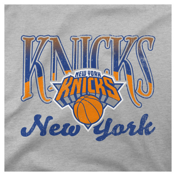 Подростковая New York Knicks Stadium Essentials Heather Gray Sky High Hoodie