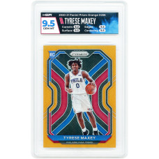 Карточка Tyrese Maxey Philadelphia 76ers 2020-21 Panini Prizm Orange Prizm #256 #32/49 HGA Authenticated 9.5