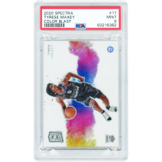 Карточка Tyrese Maxey Philadelphia 76ers 2020-21 Panini Spectra Color Blast #17 PSA Authenticated 9