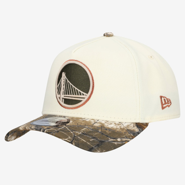 Бейсболка Golden State Warriors New Era Cream Realtree Chrome Two-Tone 9FORTY A-Frame