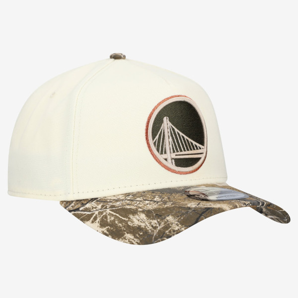 Бейсболка Golden State Warriors New Era Cream Realtree Chrome Two-Tone 9FORTY A-Frame