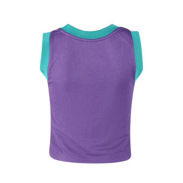 Женская Charlotte Hornets Hype and Vice Purple Cropped Basketball Scoop Neck Tank Top