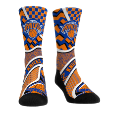 Unisex New York Knicks Rock Em Socks Ball Pattern Crew Socks