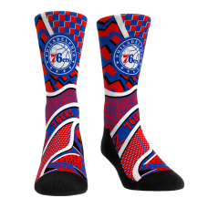 Unisex Philadelphia 76ers Rock Em Socks Ball Pattern Crew Socks
