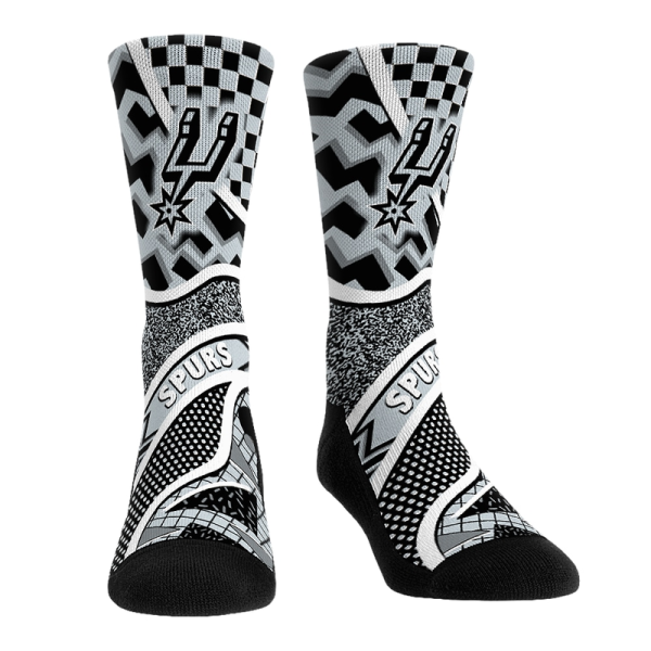 Unisex San Antonio Spurs Rock Em Socks Ball Pattern Crew Socks