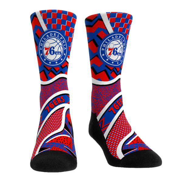 Подростковая Philadelphia 76ers Rock Em Socks Ball Pattern Crew Socks
