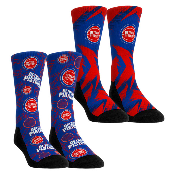 Unisex Detroit Pistons Rock Em Socks Game Day 2-Pack Crew Socks