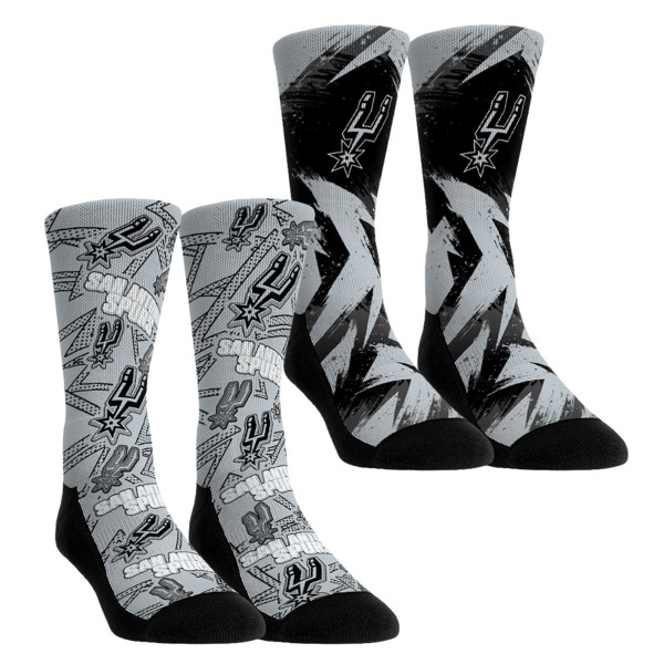 Подростковая San Antonio Spurs Rock Em Socks Game Day 2-Pack Crew Socks