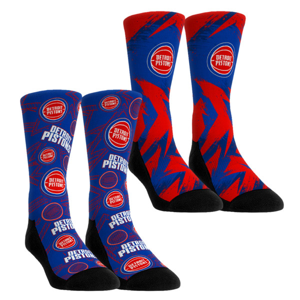 Подростковая Detroit Pistons Rock Em Socks Game Day 2-Pack Crew Socks