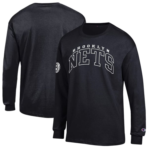 Футболка с длинным рукавом Brooklyn Nets Champion Black Jersey