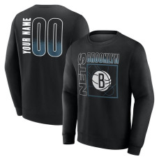 Именная свитшот Brooklyn Nets Black Home Court Pop Name & Number