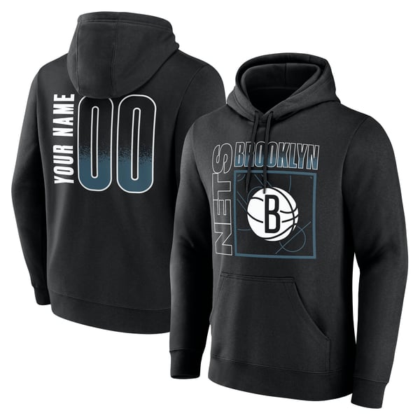 Именная толстовка Brooklyn Nets Black Home Court Pop Name & Number