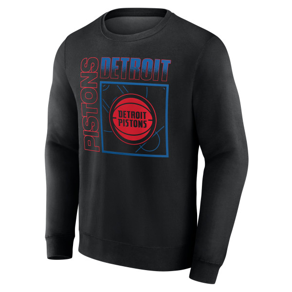 Detroit Pistons Black Home Court Pop Personalized Name & Number Sweatshirt