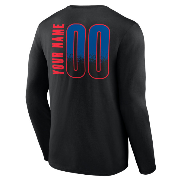 Detroit Pistons Black Home Court Pop Personalized Name & Number Long Sleeve T-Shirt