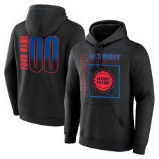 Detroit Pistons Black Home Court Pop Personalized Name & Number Hoodie
