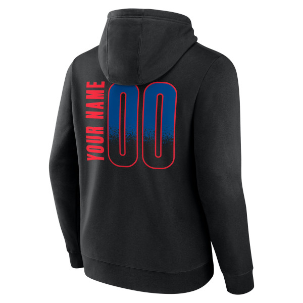 Detroit Pistons Black Home Court Pop Personalized Name & Number Hoodie