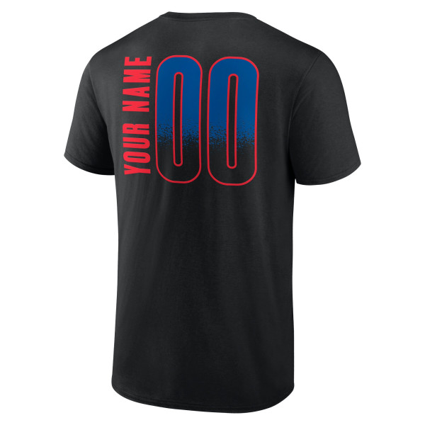 Detroit Pistons Black Home Court Pop Personalized Name & Number T-Shirt