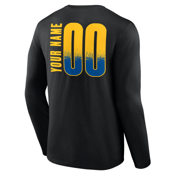 Именная футболка с длинным рукавом Golden State Warriors Black Home Court Pop Name & Number