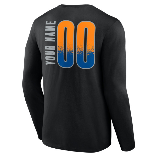 Именная футболка с длинным рукавом New York Knicks Black Home Court Pop Name & Number