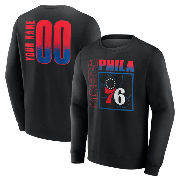 Именная свитшот Philadelphia 76ers Black Home Court Pop Name & Number