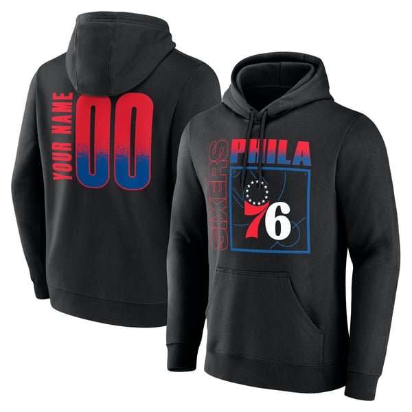 Именная толстовка Philadelphia 76ers Black Home Court Pop Name & Number