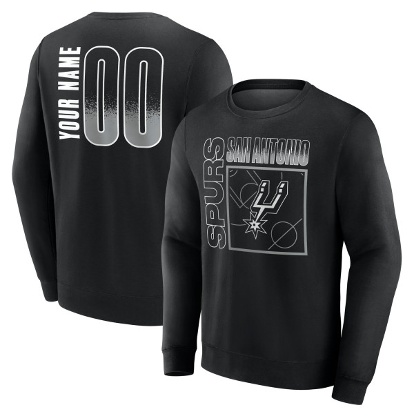 Именная свитшот San Antonio Spurs Black Home Court Pop Name & Number