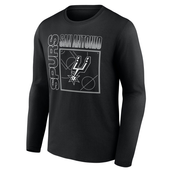 Именная футболка с длинным рукавом San Antonio Spurs Black Home Court Pop Name & Number