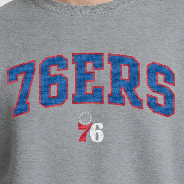 Свитшот Philadelphia 76ers Champion Gray Contrast