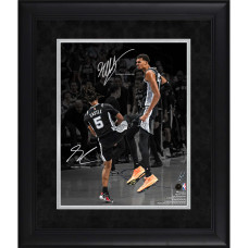 Фото Victor Wembanyama & Stephon Castle San Antonio Spurs Facsimile Signature Fanatics Authentic Framed 11 x 14 Spotlight