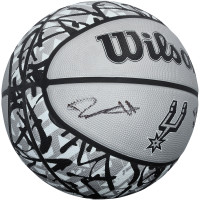 Мяч с автографом Dylan Harper San Antonio Spurs Fanatics Authentic Wilson Black/Gray Team Graffiti with 'Viva La Spurs!' Inscription