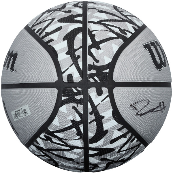 Мяч с автографом Dylan Harper San Antonio Spurs Fanatics Authentic Wilson Black/Gray Team Graffiti with 'Viva La Spurs!' Inscription