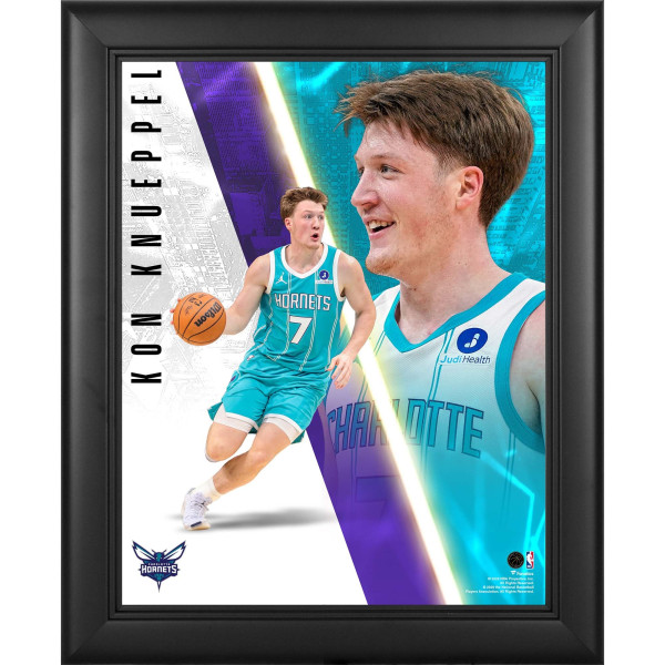 Kon Knueppel Charlotte Hornets Fanatics Authentic Framed 13 x 16 Radiance Collage