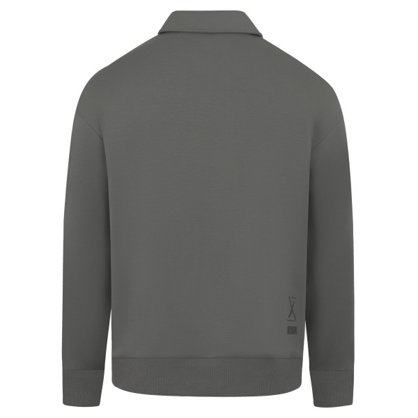Свитшот Unisex Charlotte Hornets Levelwear Gray Luxe Signature Quarter-Zip Tri-Blend