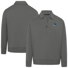 Свитшот Unisex Golden State Warriors Levelwear Gray Luxe Signature Quarter-Zip Tri-Blend