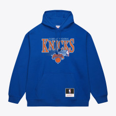 Толстовка New York Knicks Mitchell & Ness Blue Team Name Stack & Logo