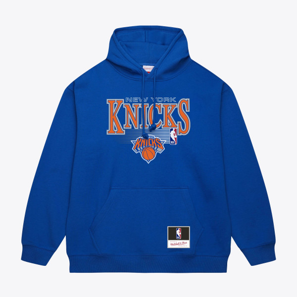 Толстовка New York Knicks Mitchell & Ness Blue Team Name Stack & Logo