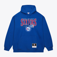 Толстовка Philadelphia 76ers Mitchell & Ness Royal Team Name Stack & Logo