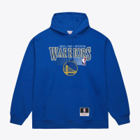 Толстовка Golden State Warriors Mitchell & Ness Royal Team Name Stack & Logo