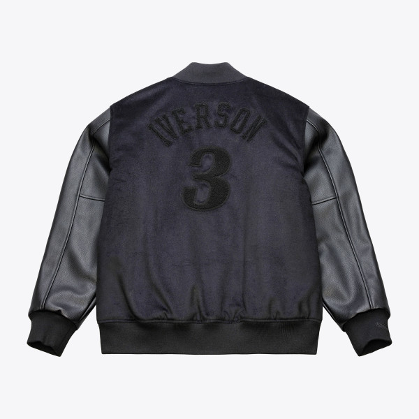 Куртка Philadelphia 76ers Allen Iverson Mitchell & Ness Black Walk The Tunnel Varsity Full-Snap