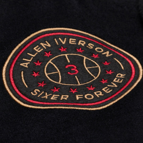 Куртка Philadelphia 76ers Allen Iverson Mitchell & Ness Black Walk The Tunnel Varsity Full-Snap