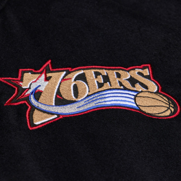 Куртка Philadelphia 76ers Allen Iverson Mitchell & Ness Black Walk The Tunnel Varsity Full-Snap